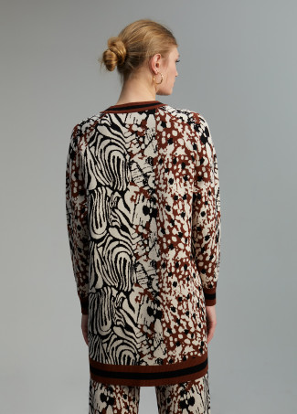 Camisola de malha estampada