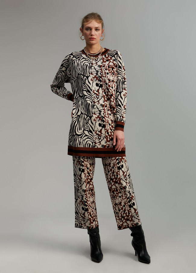 Pullover in maglia con stampa