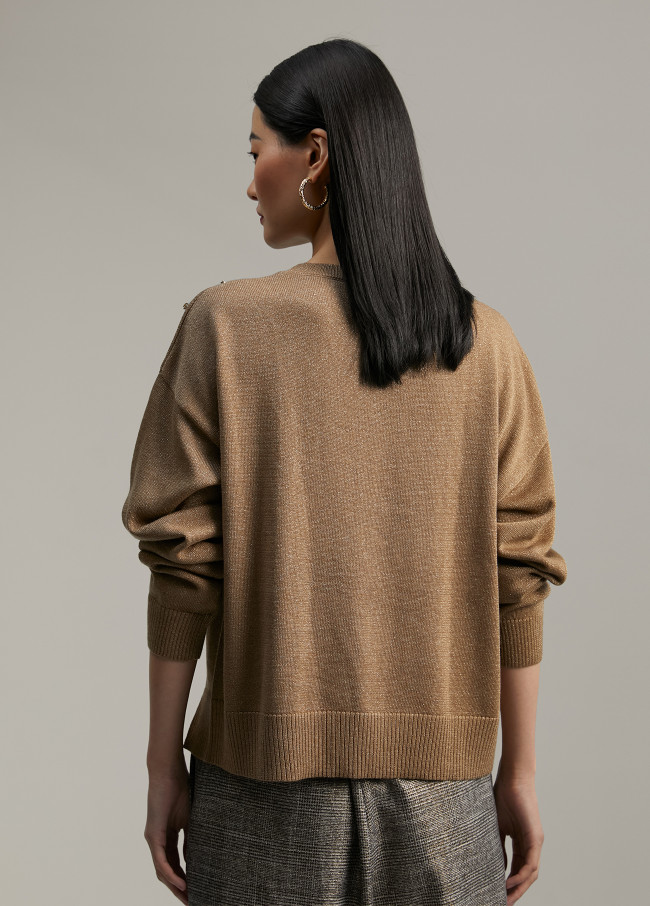 Sweater with rhinestone detail