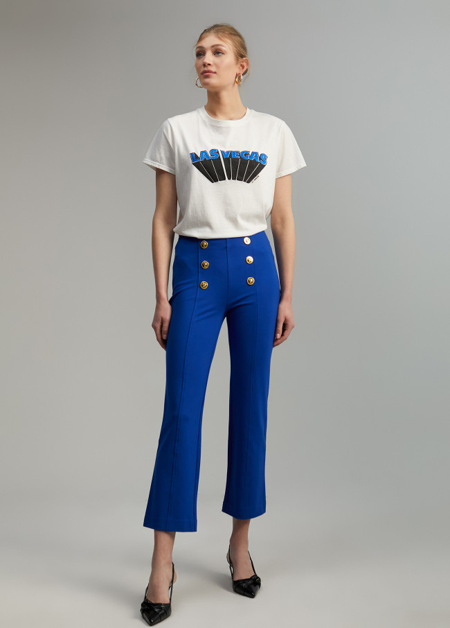 Button detail trousers