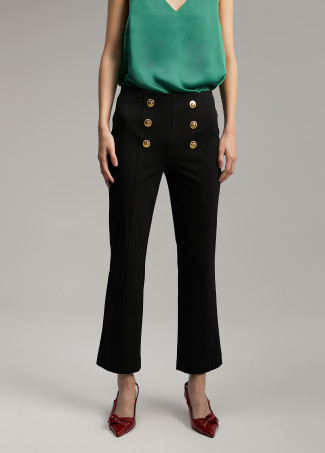 Button detail trousers