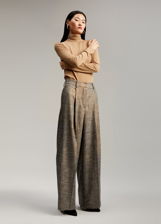 Hose Wide-Leg kariert