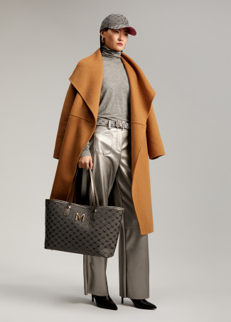 Faux leather trousers