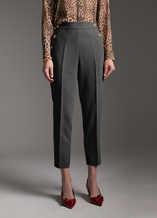 Button detail trousers