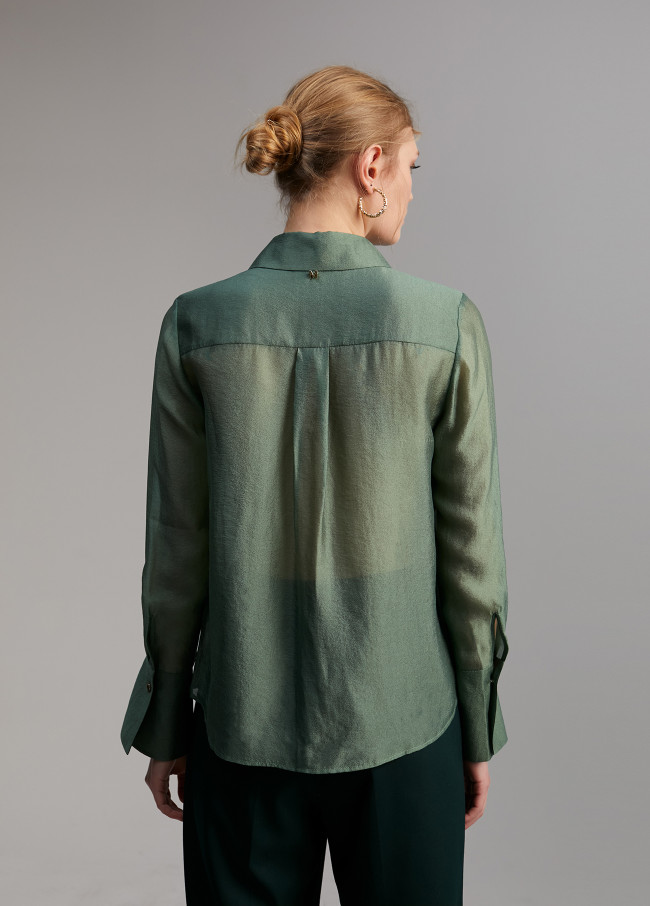 Bluse Taschen Transparenzen