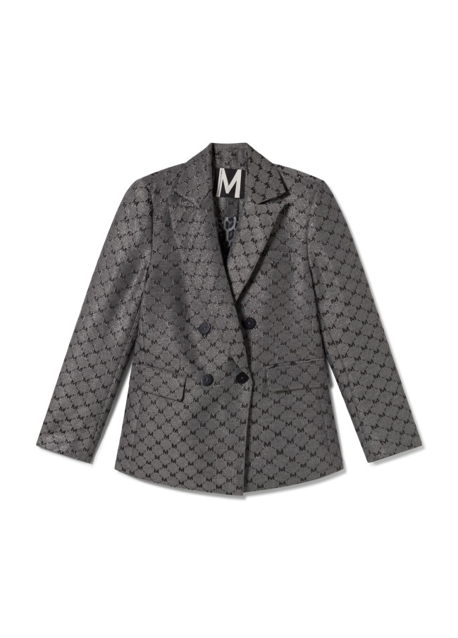 Blazer jacquard com monograma