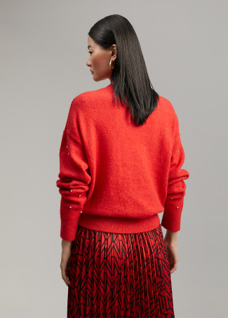 Sweater with crystal details