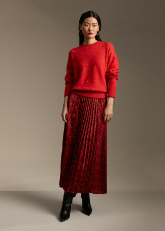 Pullover mit Kristallen