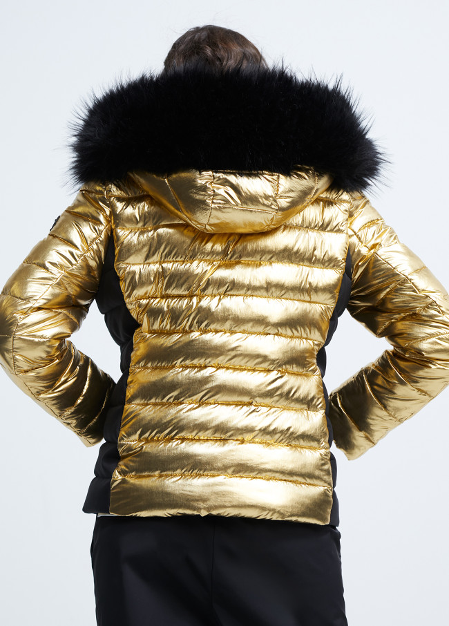 Chaqueta acolchada metalizada
