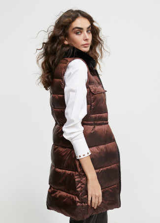 Gilet collo pelliccia