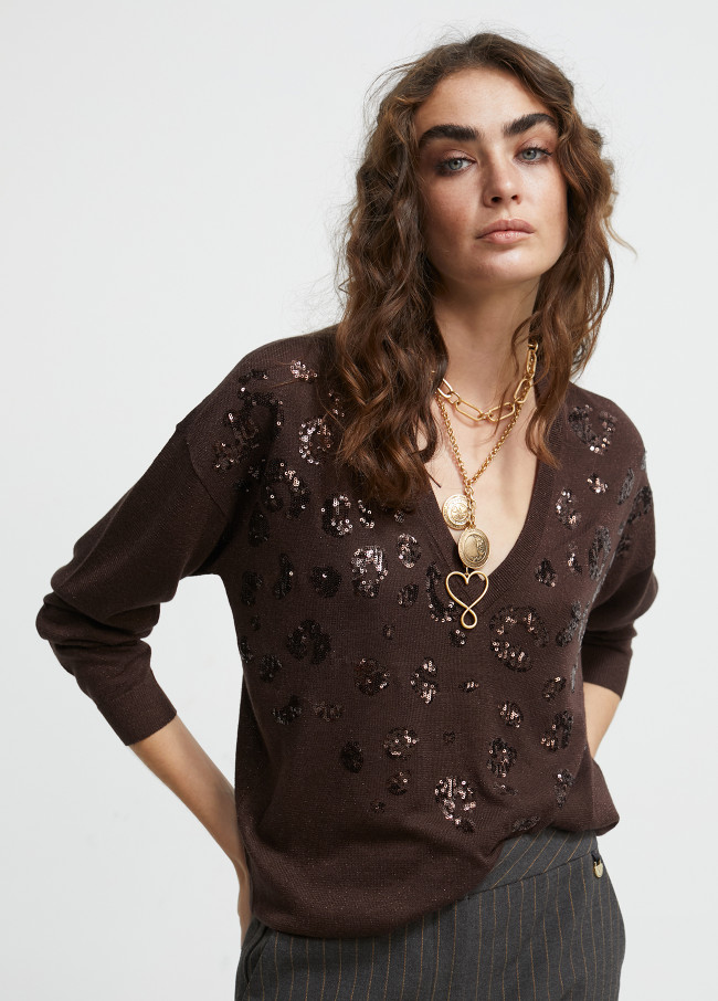 Pullover dettaglio paillette