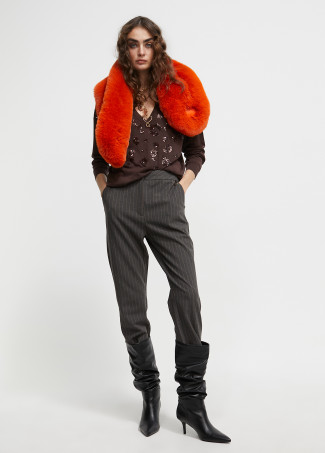 Sweater with sequinned detail