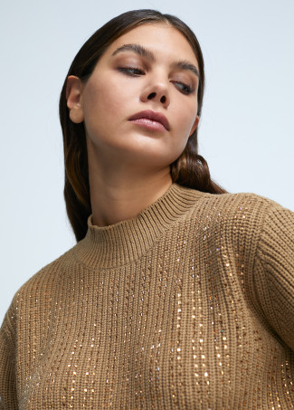 Sweater with diamanté detail