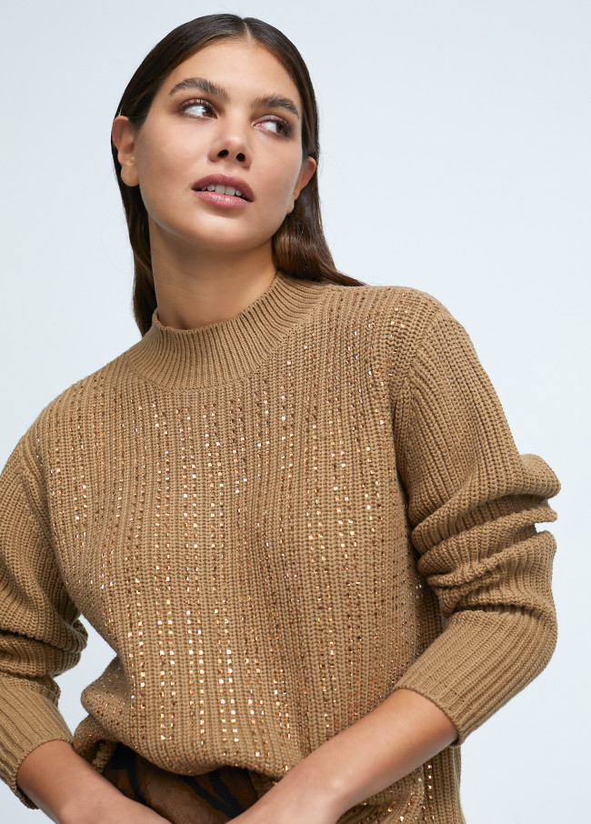 Pullover dettaglio strass