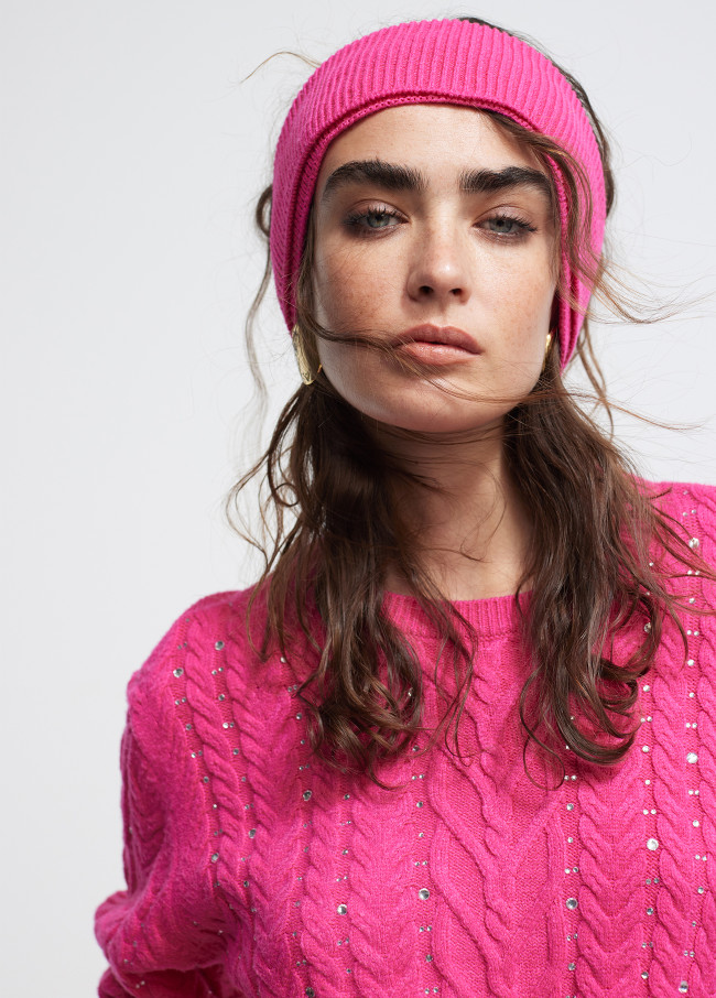 Sweater with diamanté detail