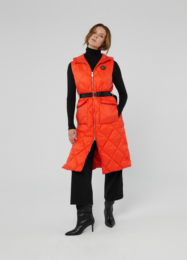 Long puffer gilet