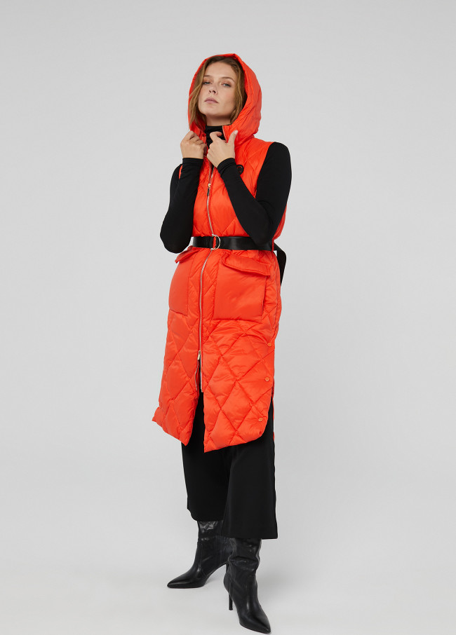 Long puffer gilet