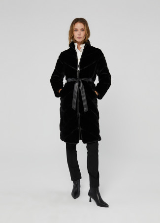 Cappotto pelliccia combinato