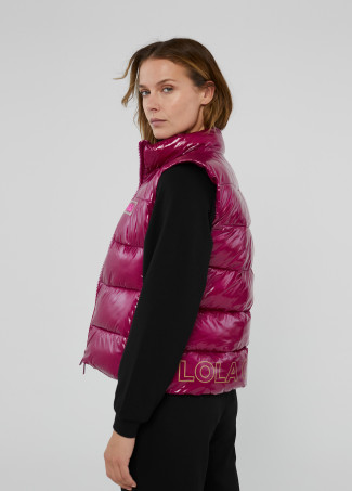 Cropped puffer gilet