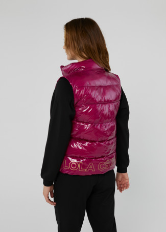 Cropped puffer gilet