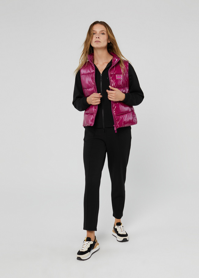 Cropped puffer gilet