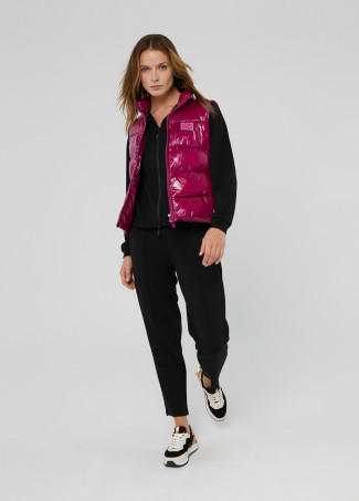 Cropped puffer gilet