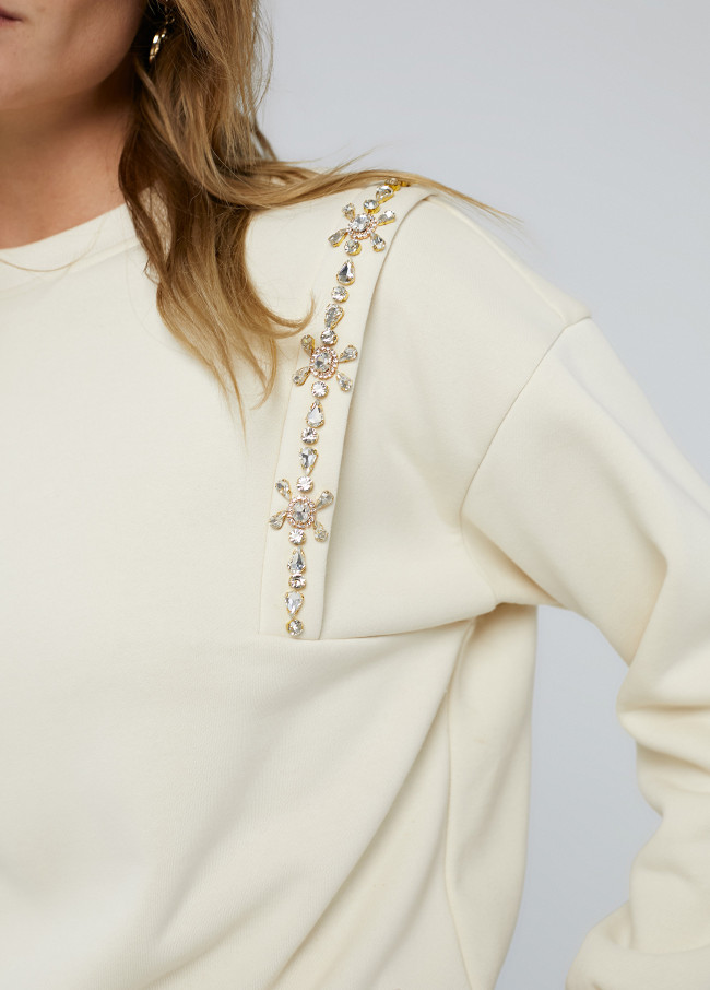 Felpa con strass