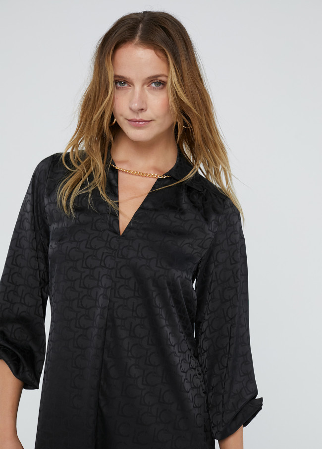 Logo print dress