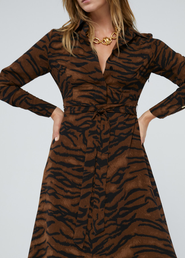 Vestido estampado animal print