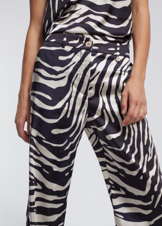Zebra palazzo trousers