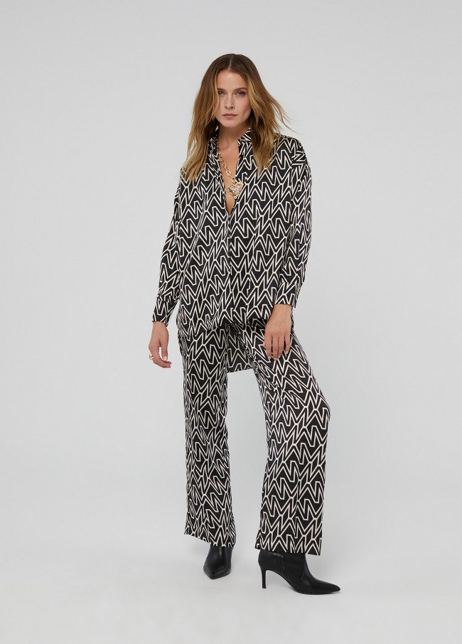 Camicia lunga monogramma