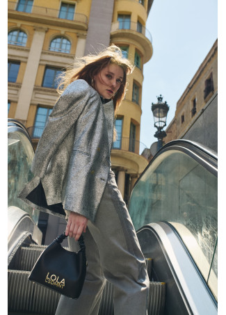 Blazer croisé argenté