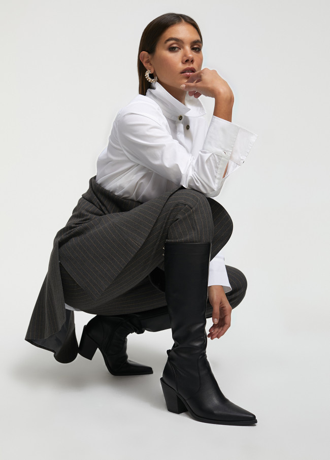 Knee-high cowboy boots