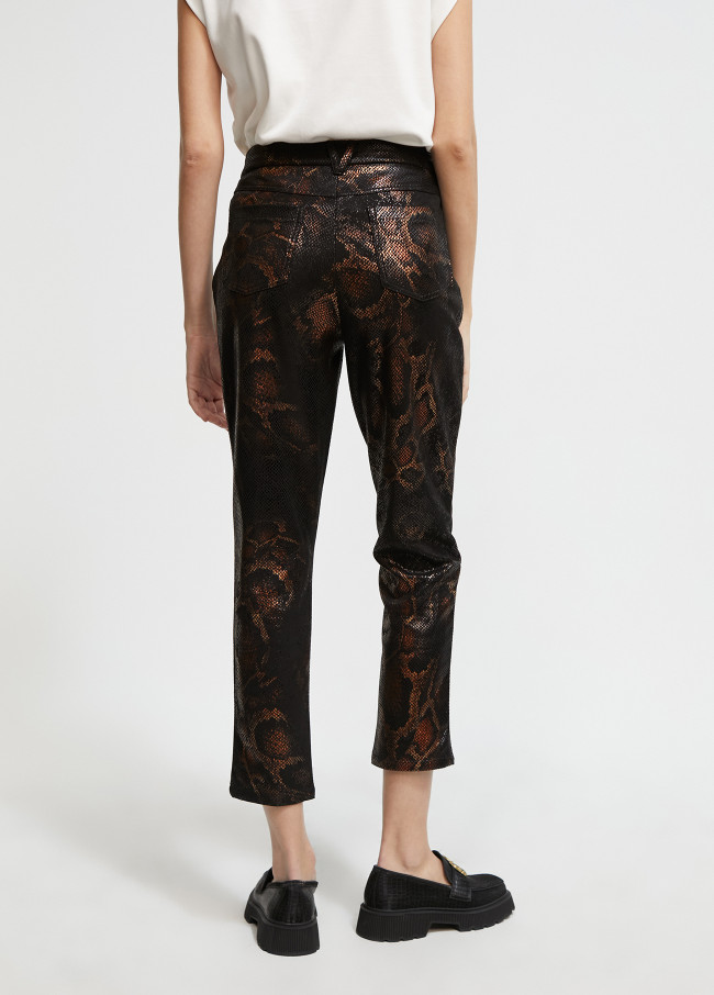 Pantalon motif imprimé animal