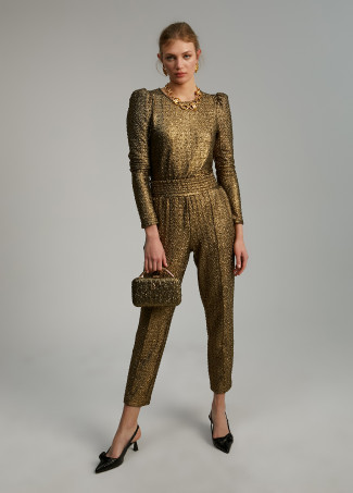 Gold-toned jogging trousers