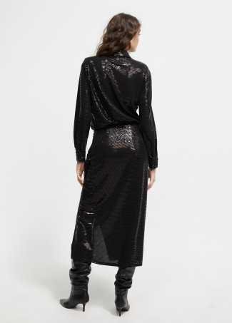 Vestido de malha com lantejoula