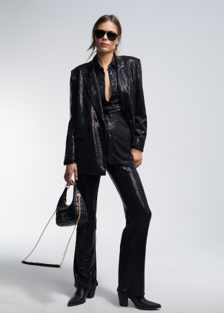 Blazer maille pailletée