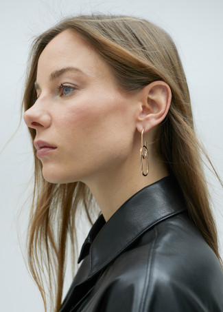 Gold-toned intertwined earrings