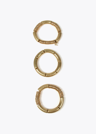 Set of gold-toned stretch bracelets