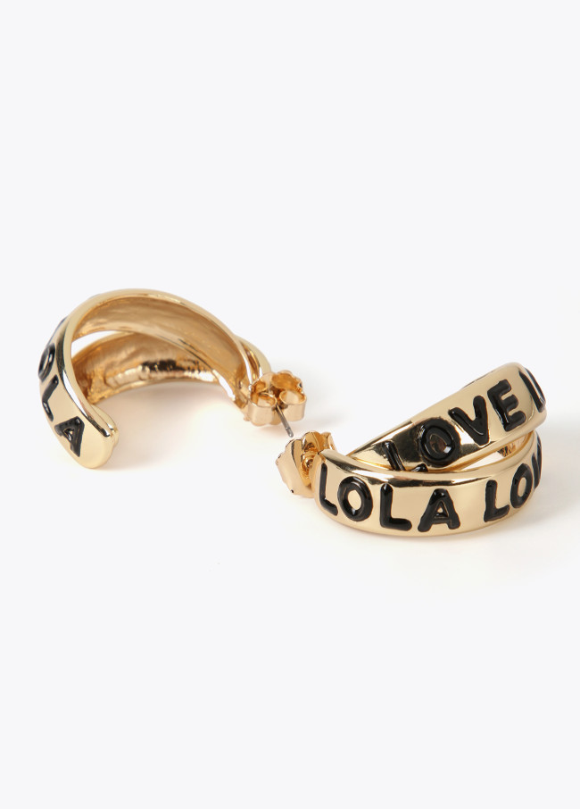 Gold-toned double-hoop earrings