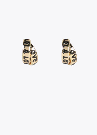 Boucles d’oreilles double anneau dorées