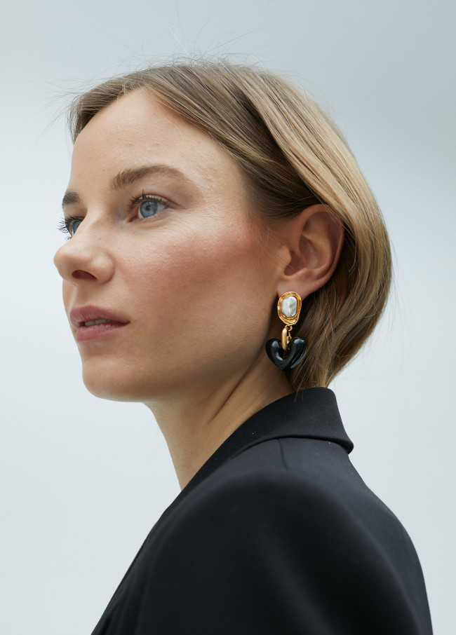 Pendientes perla y corazón