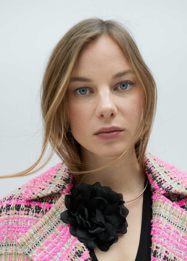 Collier fleur amovible