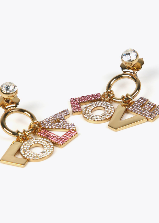 Lola Love rhinestone charm earrings