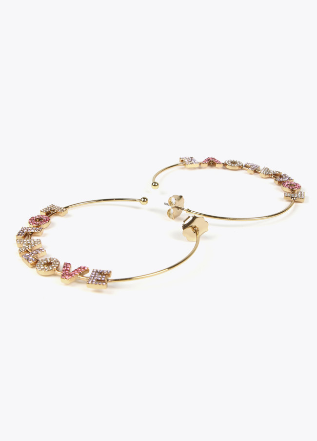 Lola Love rhinestone hoop earrings