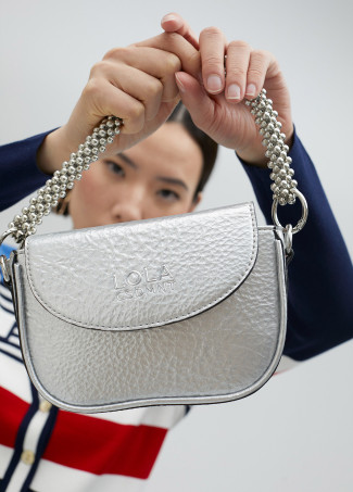 Mini metallic crossbody bag