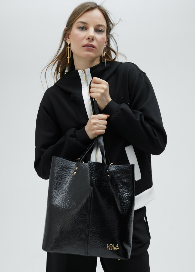 Bolso shopper metalizado