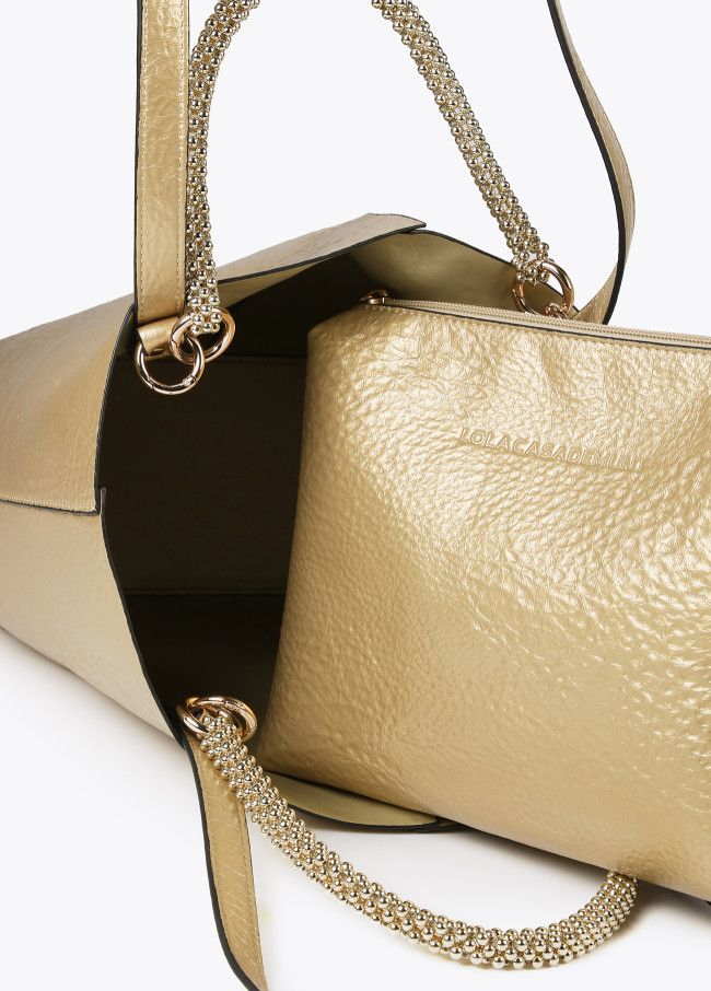 Metallic tote bag