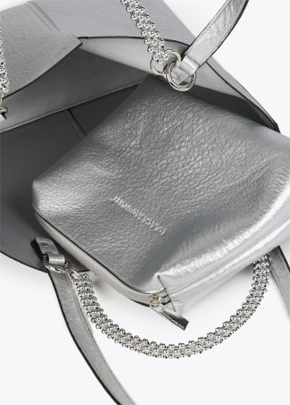 Metallic tote bag