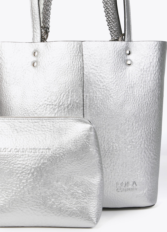 Borsa shopper metallizzata